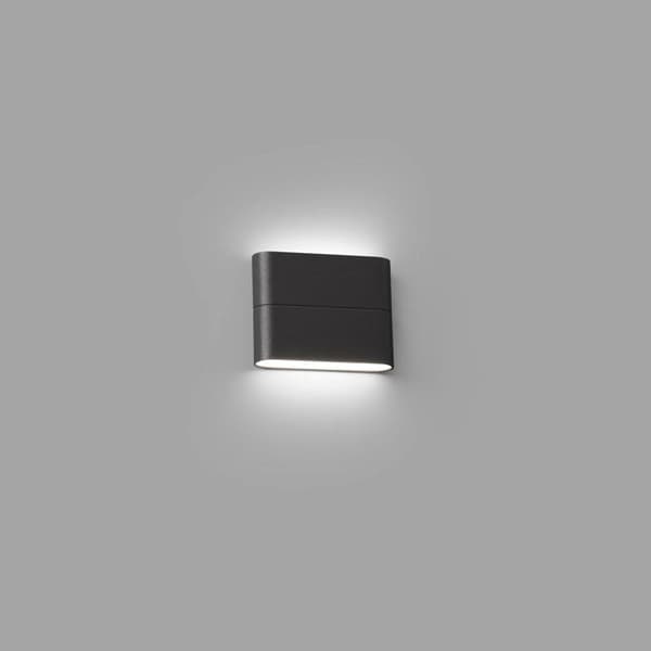 Faro Aday LED utomhusvägglampa Antracitgrå Aluminium 70645 - 1 LED-lampa - 6W - IP54