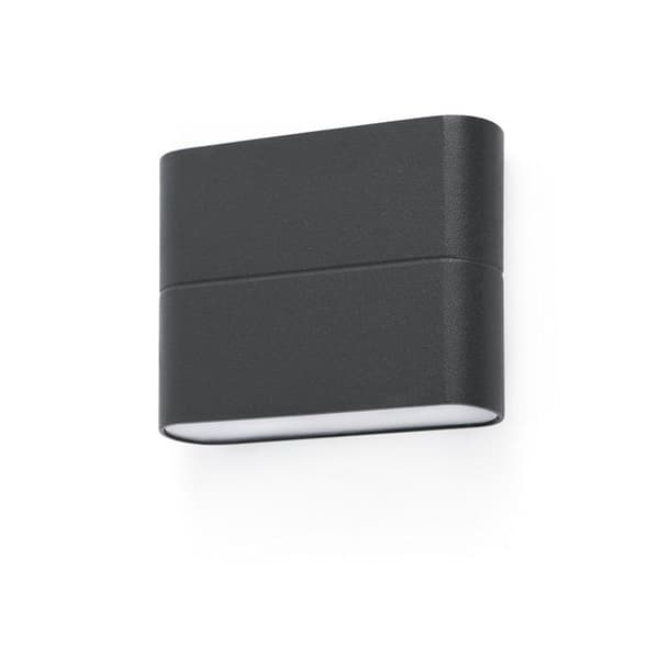 Faro Aday LED utomhusvägglampa Antracitgrå Aluminium 70645 - 1 LED-lampa - 6W - IP54 Mörkgrå