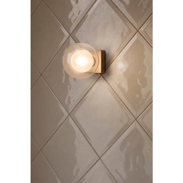 Perla badrumsvägg- eller taklampa - Faro - Metall/Glas Ø12cm - åldrat guld