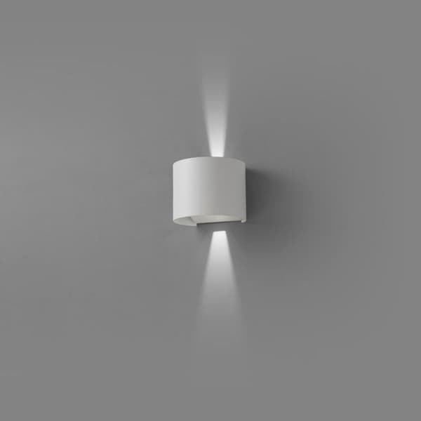 Vit trädgårdsvägglampa - FARO - Sunset - LED - 2 glödlampor