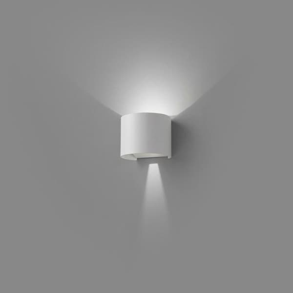 Vit trädgårdsvägglampa - FARO - Sunset - LED - 2 glödlampor