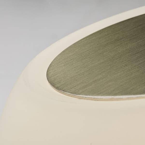 LED vägg- eller taklampa - FARO - Moy Led - Ø 13cm - Metall och Opalinglas - IP44