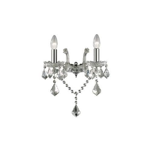Ideal Lux FLORIAN AP2, Yta, 2 glödlampor, E14, IP20, Krom