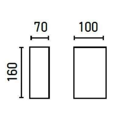 Utomhus LED vägglampa Mörkgrå 2x3W-Spets - FARO