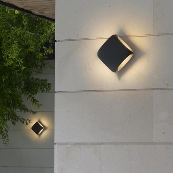 Faro - Bu-oh vit utomhusvägglampa LED IP65 H15 cm - Vit 15,5 cm