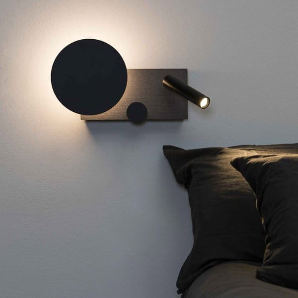 Vänster LED-vägglampa med läslampa Faro Klee Steel Grey 20066