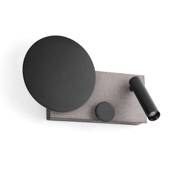 Vänster LED-vägglampa med läslampa Faro Klee Steel Grey 20066
