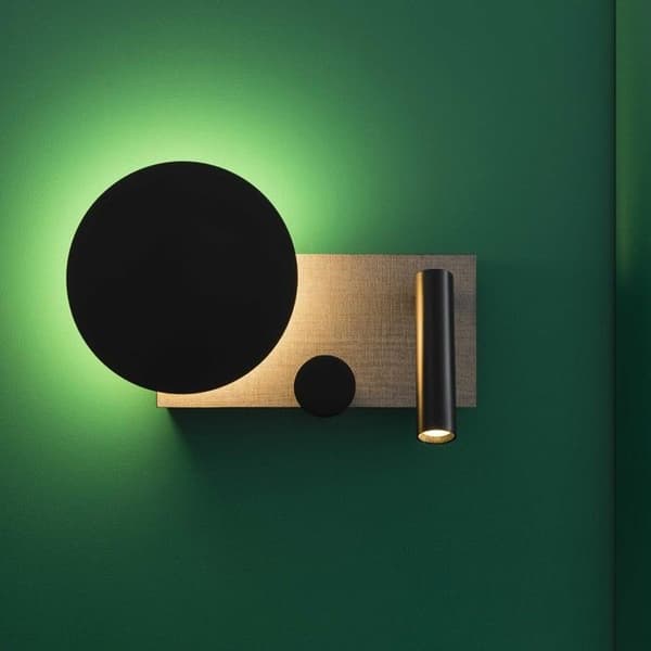 Vänster LED-vägglampa med läslampa Faro Klee Steel Grey 20066