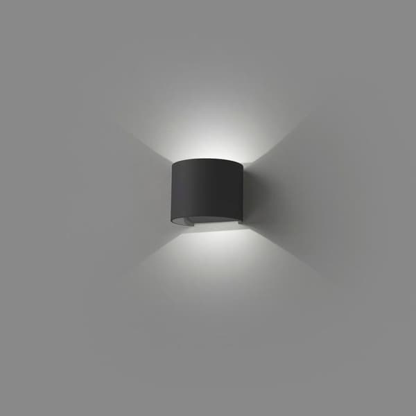FARO Sunset trädgårdsvägglampa - Mörkgrå - 2 LED-lampor - IP54