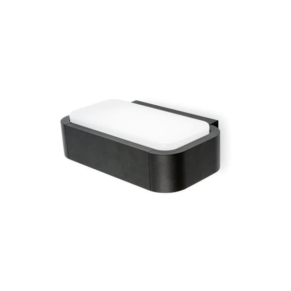 Vägglampa i aluminium Sticker LED IP65 H9 cm - Antracit 0,000000 Grå Svart, Vit