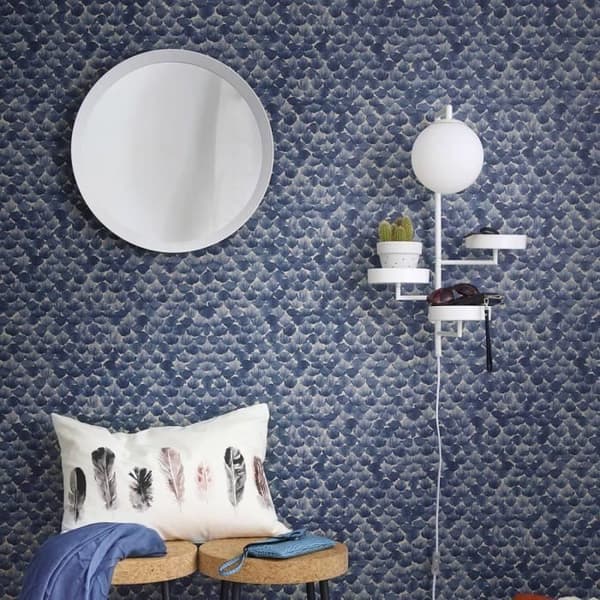 ASTORIA-Vägglampa med hyllplan H62cm White Globen Lighting | designad av Anna Landerholm