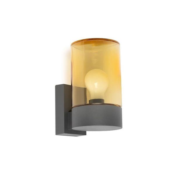 Vägglykta Lampa Mörkgrå Amber 2700K IP65 - Faro KILA