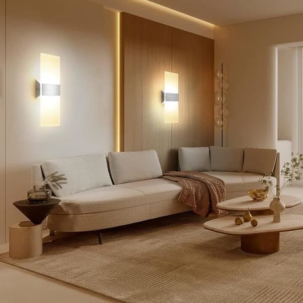 LED vägglampa 12W akryl modern väggbelysning för vardagsrum, sovrum, trappa - DÄCK