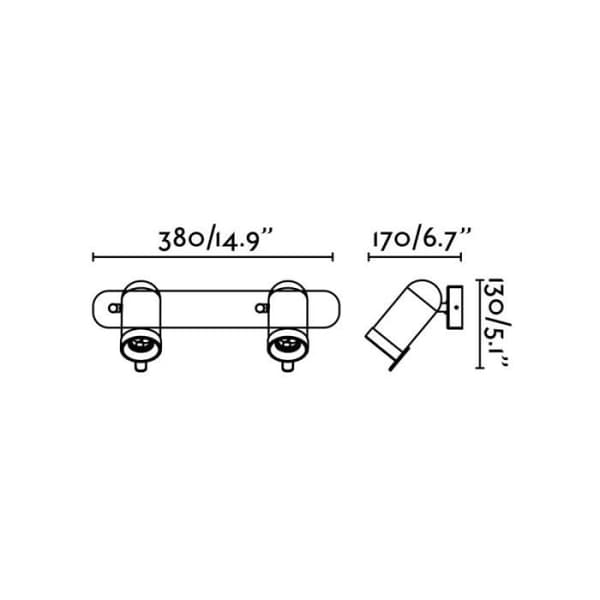 Vägglampa - FARO - Orleans - Krom - 2 GU10-lampor - Modern design
