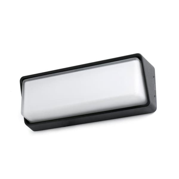 Halvvit ytterväggslampa 1350 Lm (100W) Vit Svart