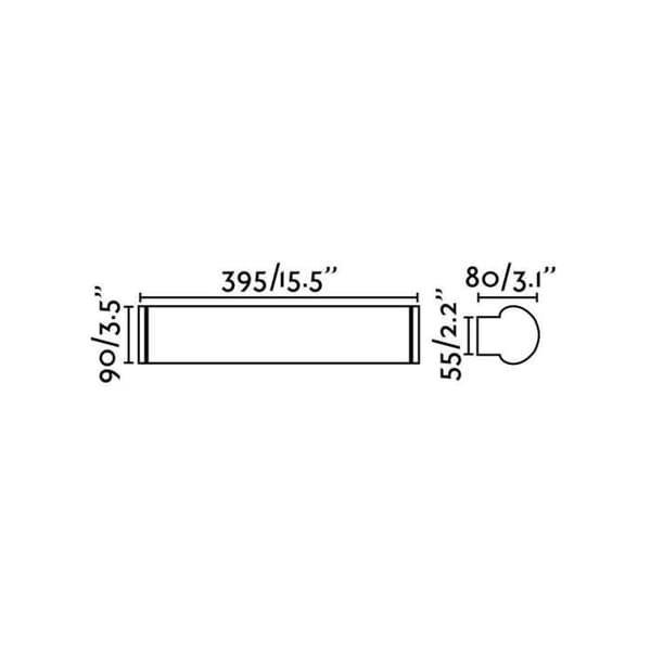 LED Vägglampa - FARO - Danubio - 12W - 2700K - IP44 - Badrum