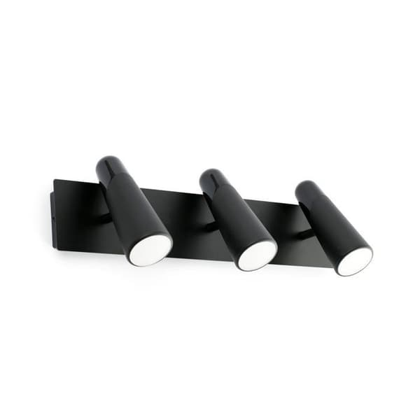 Vägglampa - FARO - Lao - Svart - 3 LED-lampor - Modern design - 42 cm Svart