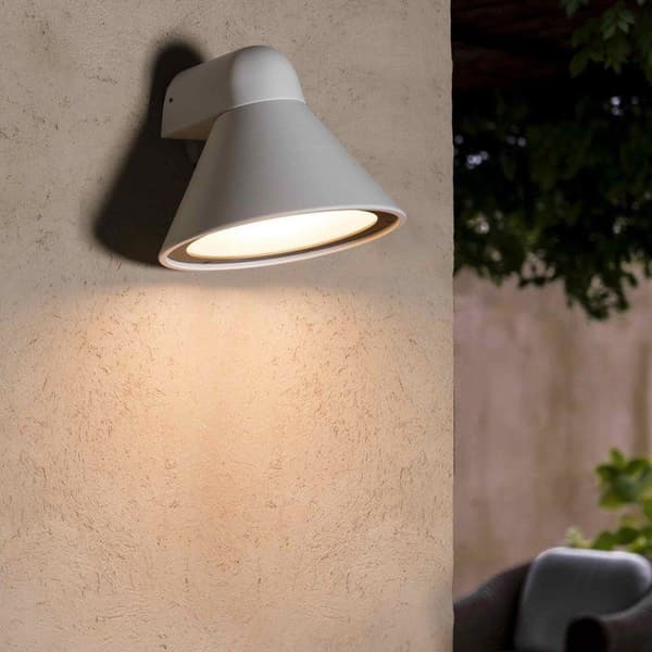 Designer utomhus vägglampa - FARO - Pals - Vit - Aluminium - LED