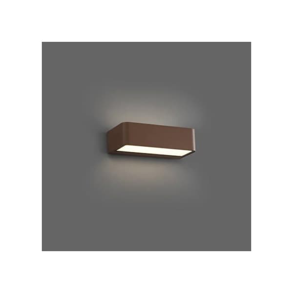 LED utomhusvägglampa Faro Takua Rust Aluminium 71309 - Grå - 6W - Trädgård Rostfärgad