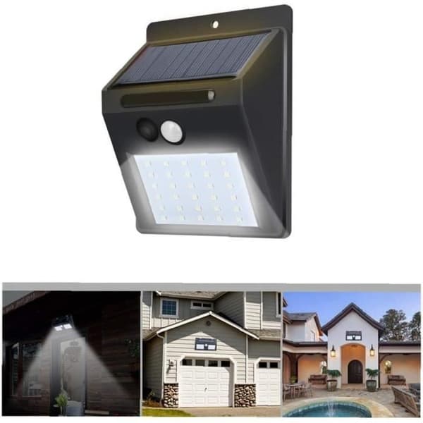 Solar Lights Outdoor 30 LEDs Solar Lights Outdoor Vattentät trådlös rörelsesensor säkerhetslampor för veranda[u2118]