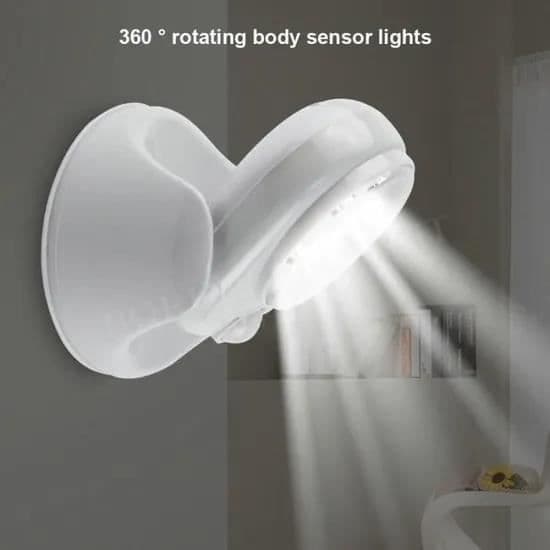 LED-lampa Ljus 360° trådlös rörelsedetektor - Märke - Modell - Vit - Uteplats Säkerhetssensor