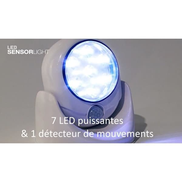 Set med 2 trådlösa 7 LED-lampor med rörelsedetektor - 360 graders vridning