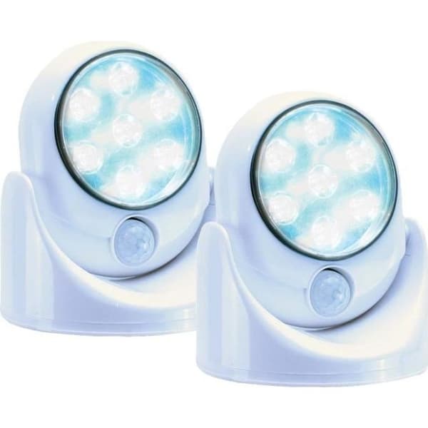 Set med 2 trådlösa 7 LED-lampor med rörelsedetektor - 360 graders vridning