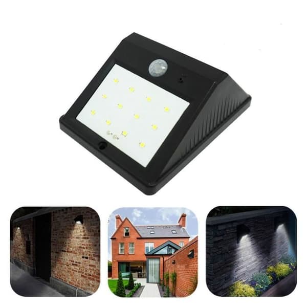 Vägglampa - GAOHOU - 12 LED - Solenergi - Vattentät - Rörelsedetektor