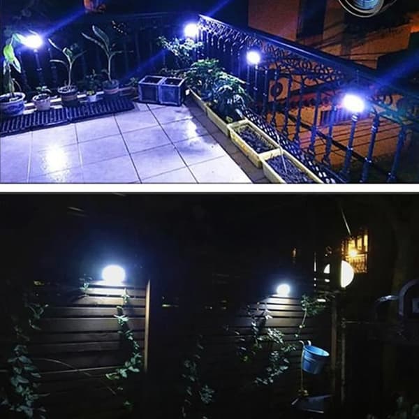 Vägglampa utomhus - LED - 30 lysdioder - Solenergi - Rörelsedetektor - Vattentät IP65