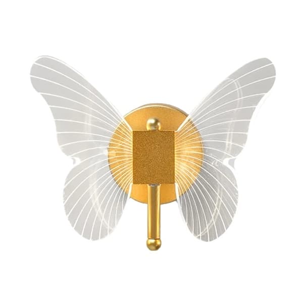 Væglampe, LED-belysning, Butterfly Design, 1 stykke 20 cm, Naturligt lys 1 Pieces 20 cm 2
