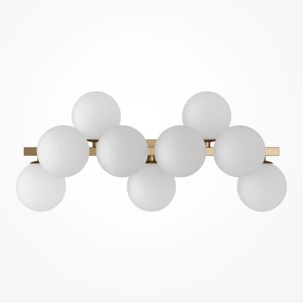Maytoni Dallas Modern 9-Light Guld Vägglampa, Matt Vit Nyans, G9