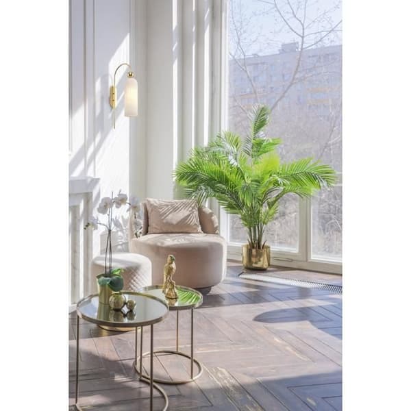 Maytoni Antic Modern guld vägglampa, vit glasskärm