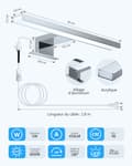 Miniatyrbild 6 av 6: LED Spegelljus Badrum 5W 450lm 230V 30cm Neutral Vit 6000K Spegellampa Modern inomhusvägglampa IP44