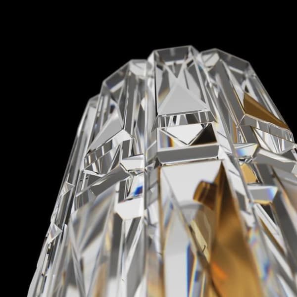 Maytoni Facet Neoclassical Vägglampa Glas &amp; Gold Crystal