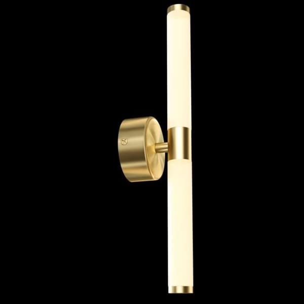 Maytoni Axis Modern integrerad LED-vägglampa guld, 3000K, frostad akrylskärm