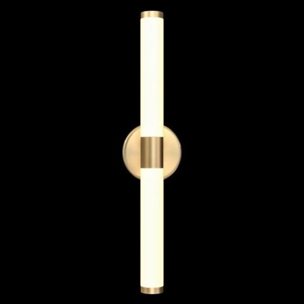 Maytoni Axis Modern integrerad LED-vägglampa guld, 3000K, frostad akrylskärm