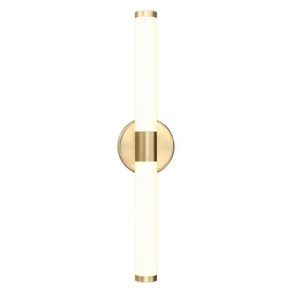 Maytoni Axis Modern integrerad LED-vägglampa guld, 3000K, frostad akrylskärm