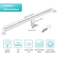 Miniatyrbild 2 av 3: TEMPSA 800LM 60CM LED vägglampa för badrumsspegel - vattentät IP44