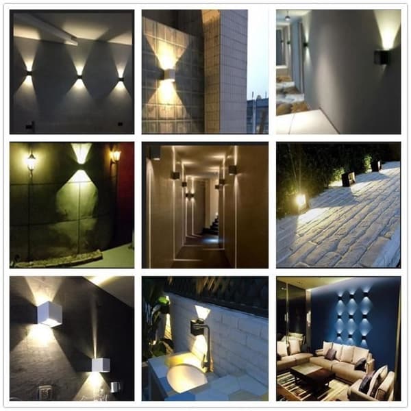 12W Led Vägglampa Utomhus/Inomhus IP65 Justerbar Modern Design Varmvit
