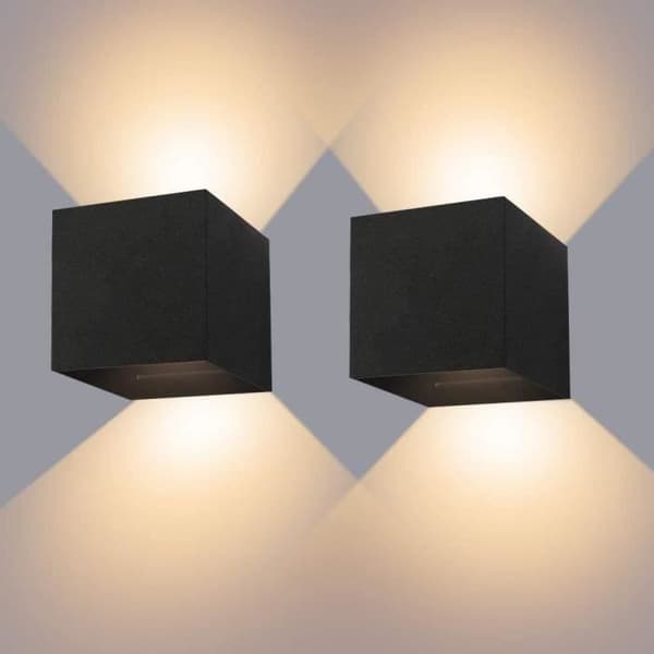 2st 12W LED utomhus/inomhus vägglampa, justerbar vägglampa, anti-vatten IP65 vägglampa för sovrum hem korridor S