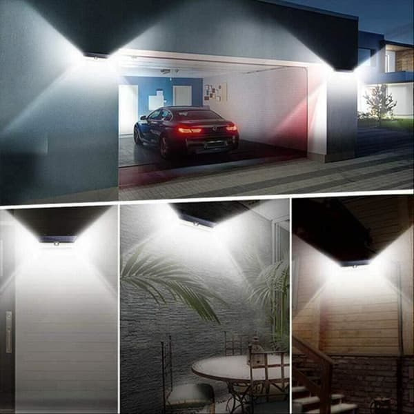 2st Solar Lamp Vägglampa 118LED Med Sensor IP65 Vattentät för trädgård Utomhusbelysning Rörelsesensor Vattentät