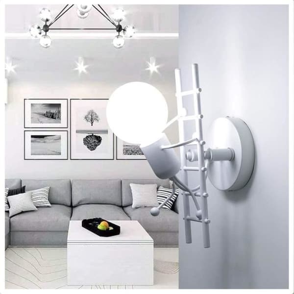 Creative Humanoid Vägglampa Inomhus Vägglampa Modern Vägglampa Max 60W E27 Art Deco för barnrum,