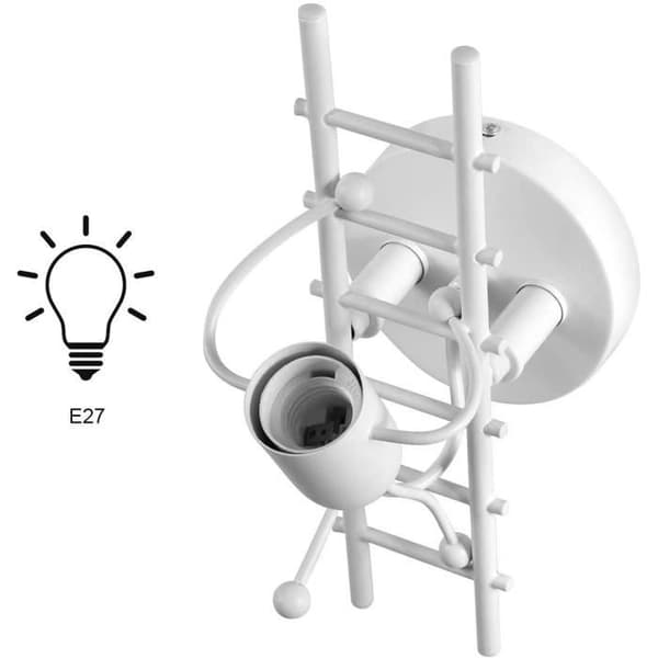 Creative Humanoid Vägglampa Inomhus Vägglampa Modern Vägglampa Max 60W E27 Art Deco för barnrum,