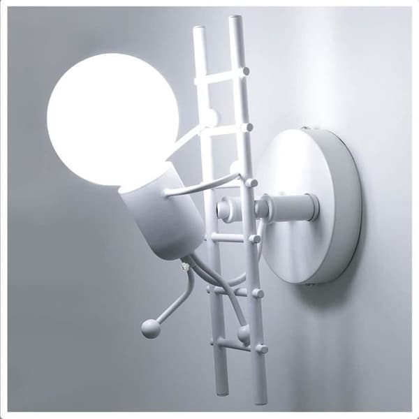 Creative Humanoid Vägglampa Inomhus Vägglampa Modern Vägglampa Max 60W E27 Art Deco för barnrum,