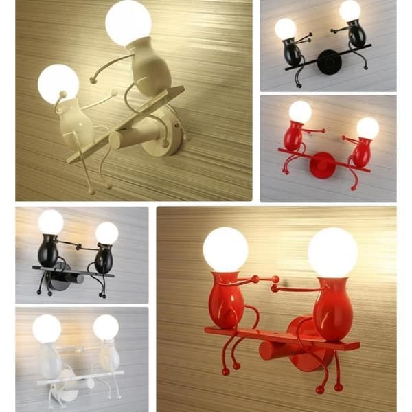 Modern Vägglampa - Kreativ och Enkel - Svart