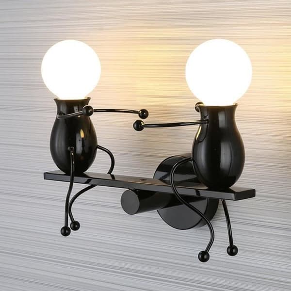 Modern Vägglampa - Kreativ och Enkel - Svart