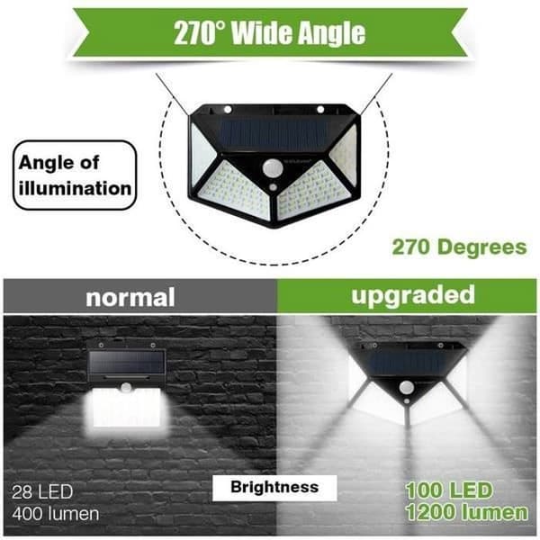 Solarmurlykta - 2 Park - 100 LED - 1000 lumen - IP65