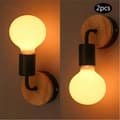 Miniatyrbild 1 av 4: 2ST Retro Industriell Vägglampa Metall Vägglampa Svart
