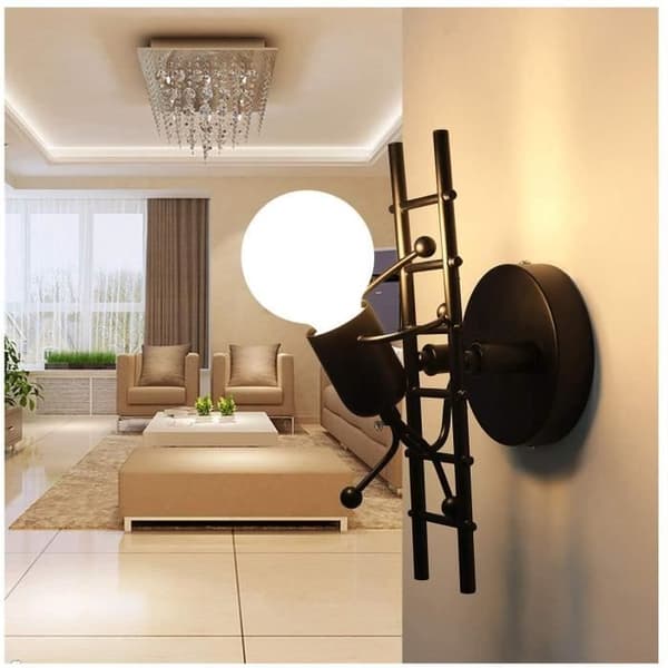 Creative Humanoid Vägglampa Inomhus Vägglampa Modern Vägglampa Max 60W E27 Art Deco för barnrum