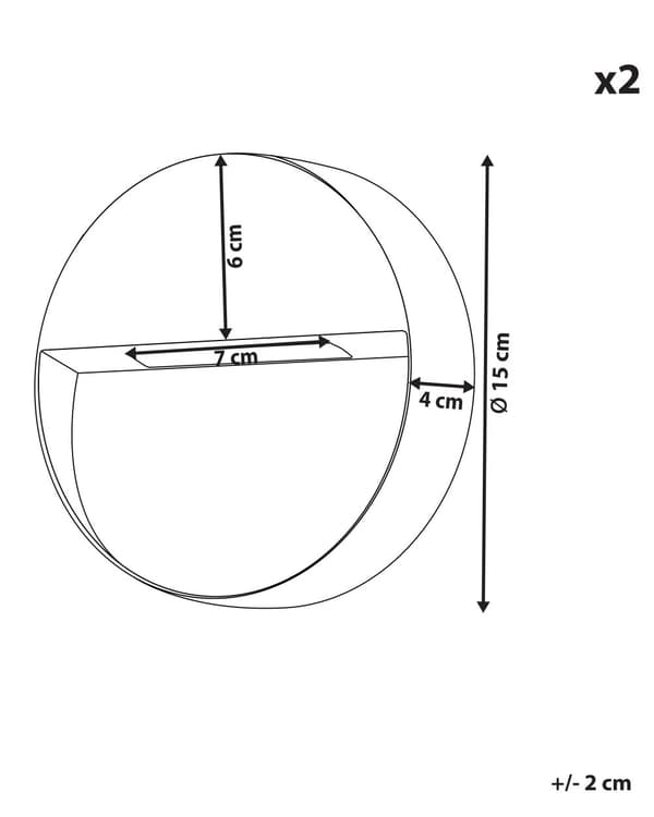 Udendørs Væglampe Sort Metal Sæt af 2 LED Downlight Lamper Belysning til Væg Design
